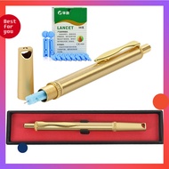 Pen Bekam Pure Copper Gold color + 28 G Kotak Jarum Bekam / Alat Bekam Bekam Cupping Acupuncture The