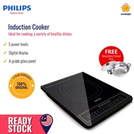 Philips Induction Cooker 2000W HD4902 HD4931+ FOC Stainless Steel Pot Dapur Elektrik