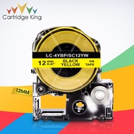 SC12YW LC-4YBP Black on Yellow 1/2" 12mm Label Tape for Epson LabelWorks LW-300 LW-300L LW-C410 King