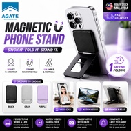 【Agate Design】Magnetic Phone Stand Invisible cell Tripod Folding Mobile Holder Compatible cell Angle