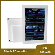 5 Inch IPS PC Secondary Screen,800x480 Desktop USB Dynamic Display screens,DIY Computer Monitoring A