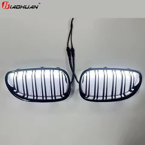 Bright black LED light center front grille for BMW E60 E61 M5 5 Series 520 520i 523i 2003-2010