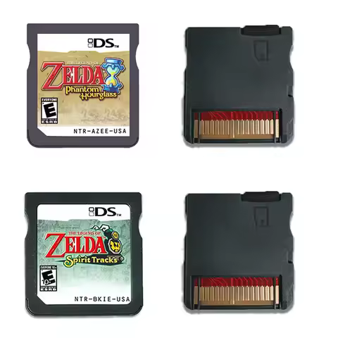Boxed NDS Game Card Legend of Zelda Phantom Hourglass/Spirit Tracks USA Version (R4 Version) No manu