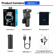 M02 3-Axis Smartphone Gimbal Stabilizer Selfie Tripod Fill Light Anti-Shake Handheld Gimbal for Vlog