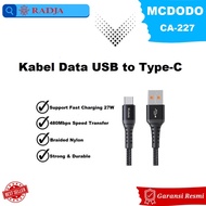 Mcdodo CA-227 Charge Cable USB-C 3A QC3.0 QC4.0 Data Cable