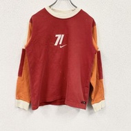 2000 年代古著Nike Swoosh 紅色和橙色衛衣，L 碼