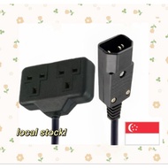 {fast delivery}IEC C15 Male Plug to UK 3Pin Female double Socket Power Adapter Cable, Connect C13 PD