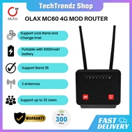 [2024 New Modem] Olax MC60 4G LTE MOD Router + 5000mah battery