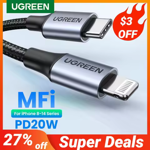 UGREEN MFi 20W PD USB C to Lightning Cable for iPhone 14 13 12 Pro Max Fast Charging Type C Cable fo