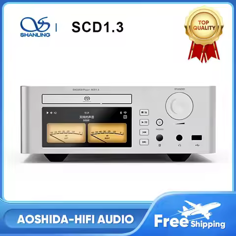 SHANLING SCD1.3 CD Player AK4499EX AK4191 DAC Chips Sanyo HD870 ME1389EE System Bluetooth LDAC Hi-Re