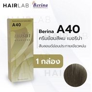 พร้อมส่ง - Berina A40 เบอริน่า A40 สีย้อมผม สีบลอนด์อ่อนประกายเขียวหม่น ยาย้อมผม ปิดผมหงอก ปิดผมขาว 