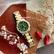 [Original] BNB10789-2195S Elgenace Sapphire Women Watch with Green dial and Silver Gold Stainless St