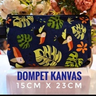 Canvas wallet canvas pouch multipurpose wallet puoch zipper wedding cute