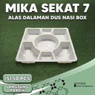 Promo Bulan Ini Mika Sekat 7 Alas Dalaman Dus Nasi Box Uk. 20X20 Putih