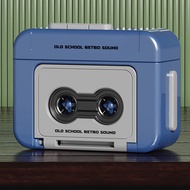Creative Mini Tape Recorder Keychain Retro Couple's Recordable Gift Recorder Vintage Key Fun A6w7