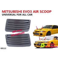 EVO3 Air Scoop+Sticker Raliart /Bonnet Dummy Wira Mivec Lancer Evolution Evo 3 E3 Engine Flow Intake