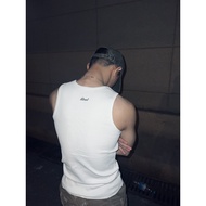 GTAL American Style 460g Casual Cotton Vest Heavy Thick Threaded Solid Color Summer Base Shirt Sleev