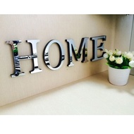 1 Pc Small Letter DIY Furniture Mirror Effect Wall Sticker Wall Art Home Living Room Decorations