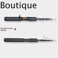 Telescopic Fishing Rod, Carbon Handle Solid Tip Lure Rod, Telescopic 1.5m Length 1.8m Length Ultrali