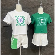 [ GENUINE ] MLB SS 2026 CROP SHIRT - MLB NEW YORK YANKEES CROPTOP SHIRT