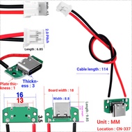 USB TYPEC Female CN-337 Adapter Cable to Terminal Cable 2.0-2p Male 2 Soldering Points Only Charged 