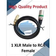 Audio Cable 1 XLR male to 1 RCA Female 1M