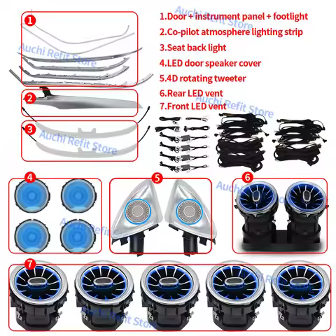 Ambient Light Decorative Strip For Mercedes Benz C GLC Class Coupe W205 C43 C63s X253 GLC 43 LED Air