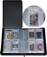 GrinOwl PSA Slab Binder, Holds 56 Graded Slabs, 4-Pocket Graded Card Binder for PSA, CGC, CSG, FGS, 