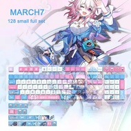 BVSGB Honkai Impact 3 Keycaps Elysia Anime Pbt Vijfzijdige Dye Sublimatie Keycaps Voor Diy Mechanisch Toetsenbord 128 Toets Spel Randaat Jrtjrtjy