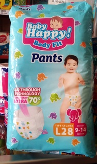 popok murah baby happy pants L30 L28 , pampers murah baby happy size L
