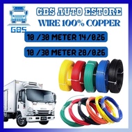 GBS ESTORE PURE COPPER CABLE 14/0.26 21AWG 28/0.26 18AWG 10METER 30METER PURE COPPER AUTO WIRE CAR L