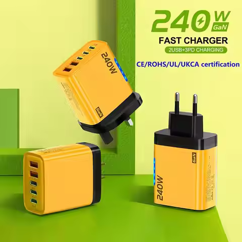 [SU]240W 5Port GaN Charger USB C Fast Charging Adapter PD Quick Charge3.0 Type C USB Charger[SU]