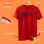 MERAH TSHIRT FOR THE 80TH INDONESIAN INDEPENDENCE DAY, AUGUST 17, 2025, INDONESIA, INDEPENDENCE, RED
