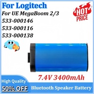 New 7.4V 3400mAh 533-000146 533-000116/000138 Bluetooth speaker battery for Logitech S-00147 UE Mega
