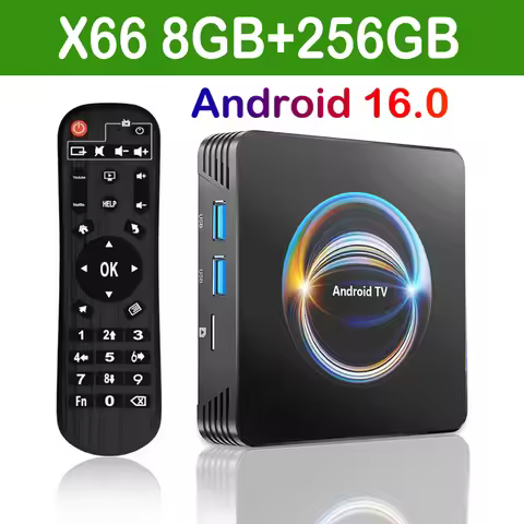 Original Android 16 X66 Smart TV Box 32GB 64GB 128GB 256GB RK3528 Bluetooth 6.0 Dual Wifi 2.4&5G Wif