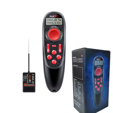 HOTRC DS-600 6CH 2.4GHz Radio System Transmitter Remote Controller with F-06A Channel Receiver for R