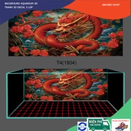 3d Glue Decal Painting, Aquarium Fish Tank Sticker, Arowana Fish Tank (Back Sticker Painting)