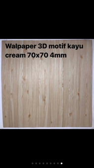 Wallpaper Dinding 3D Foam motif Kayu 70x70cm