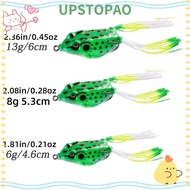 UPSTOPAO 5Pcs Tube Bait, 6cm 13g/4.6cm 6g with Fishing Hooks Frog Soft Lure, Wobbler Horizontal  Eye