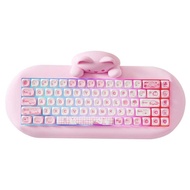 Yunzii C68 hi-fi mechanical keyboard Second Hand Cute Cat Pink Soft Sound