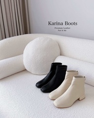 Puri & me Karina Boots บู้ทข้อสั้น(Ankle Boots) Premium PU Leather