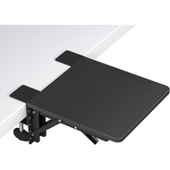 BONTEC Ergonomic Desk Extender Tray, 9.5"x9.1" Table Mount Arm Wrist Rest Shelf, 90°Foldable Elbow S