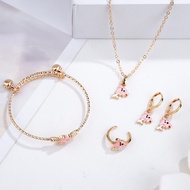 SET PERHIASAN ANAK TITANIUM ANTI KARAT KALUNG ANTING TITANIUM ANTI DAN