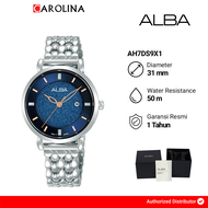 Jam Tangan Wanita Alba Fashion AH7DS9X1 Blue Dial Silver Stainless Steel Strap