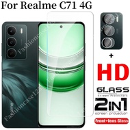 2in1 Realme C71 4G Screen Protector Full Cover Tempered Glass For Realme C71 4G RealmeC71 NFC 2025 F