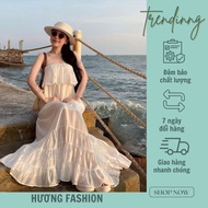 Huong fashion long strapless silk dress