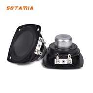 SOTAMIA 2pcs 2.75 Inch Full Range Speaker 4 Ohm 15W Positive Folding Rubber Side Inner Dual Magnetic