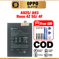 Battery Bateri Compatible For OPPO A92s/ A93 CPH2121/ RENO 4Z 5G/ RENO 4F CPH2065 BLP779 4000mAh