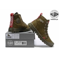 CODxdrrf5157 ┇ ™ 100 Original Palladium Army Green Martin Boots for Men and Women Ribbon Canvas Shoes 39-45