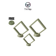 Tiktop 3D Transparent Floating Jewelry Display Storage Box Accessories Organizer Gift Case Kotak Had